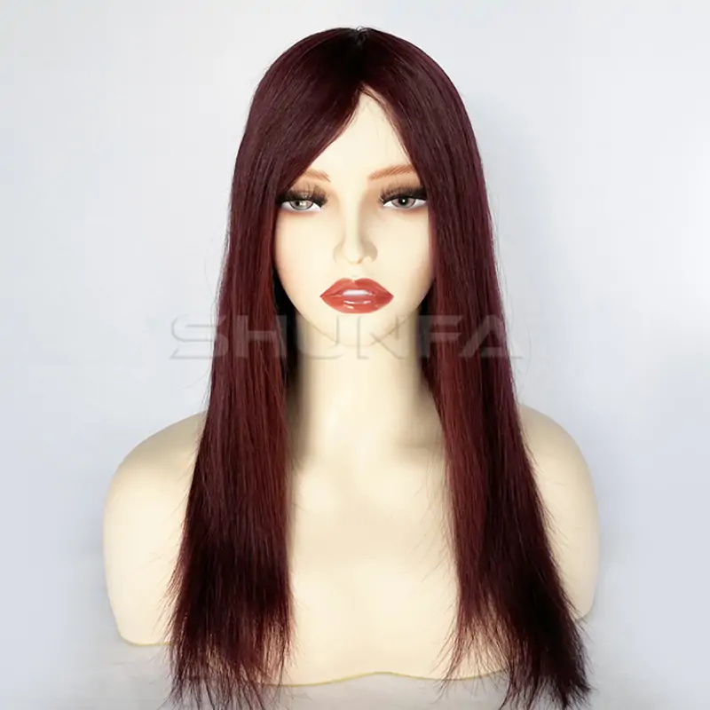 Custom order - Thin skin single knot base long hair order with 99J color for women
